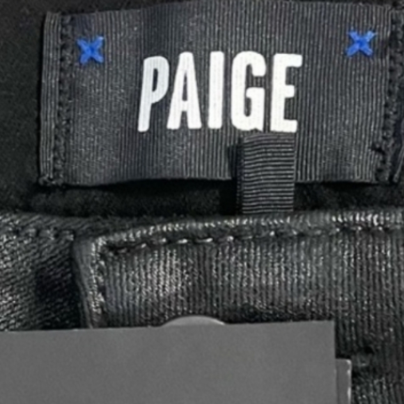 NWOT Women's Paige Hoxton Ultra Croc Lux Coated Skinny Jeans - Picture 3 of 8